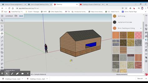 Creating a House in SketchUp Part Three Siding and Driveway